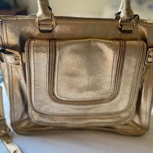 Michael Kors Gold Metallic Satchel